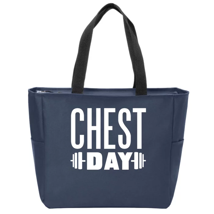 Chest Day Gym Workout Zip Tote Bag