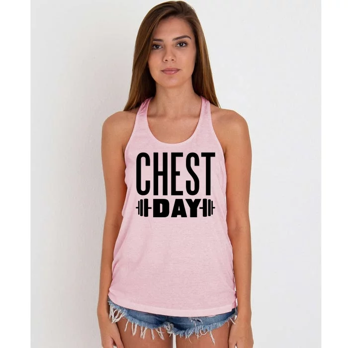 Chest Day Gym Workout Women's Knotted Racerback Tank