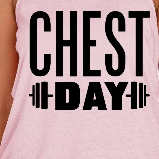 Chest Day Gym Workout Women's Knotted Racerback Tank