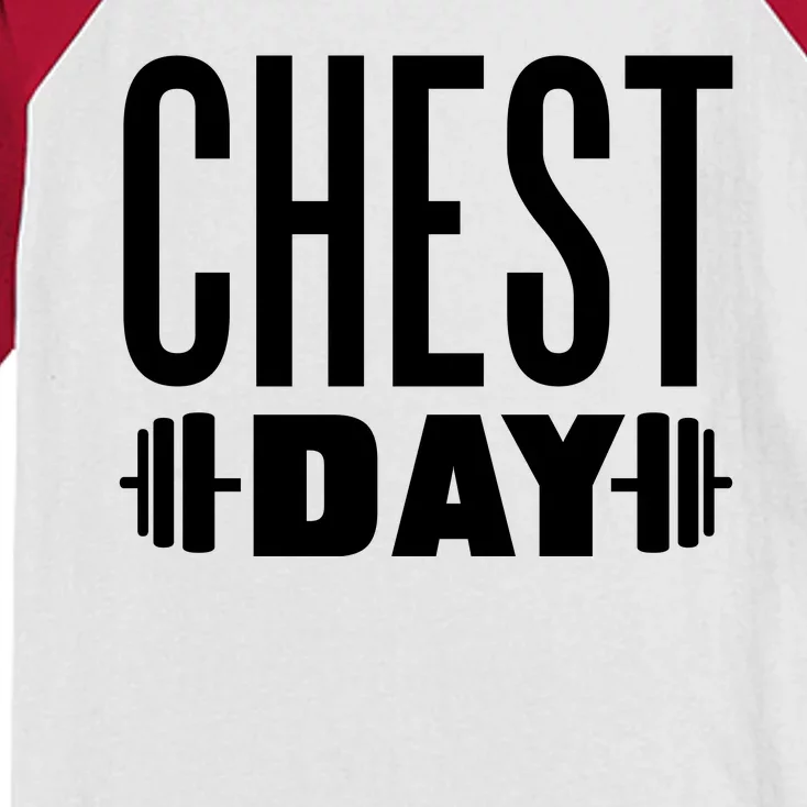 Chest Day Gym Workout Kids Colorblock Raglan Jersey