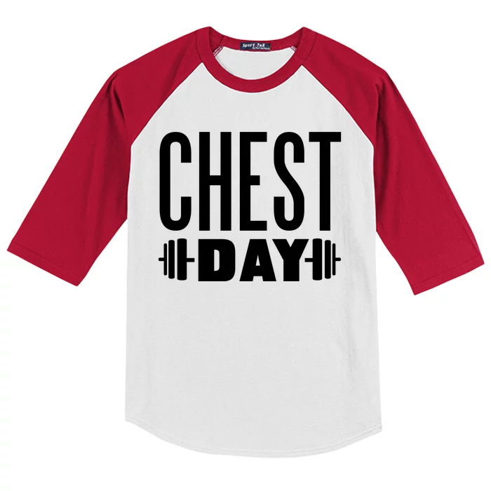 Chest Day Gym Workout Kids Colorblock Raglan Jersey