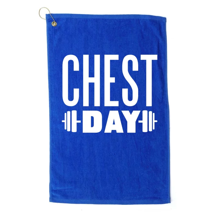 Chest Day Gym Workout Platinum Collection Golf Towel