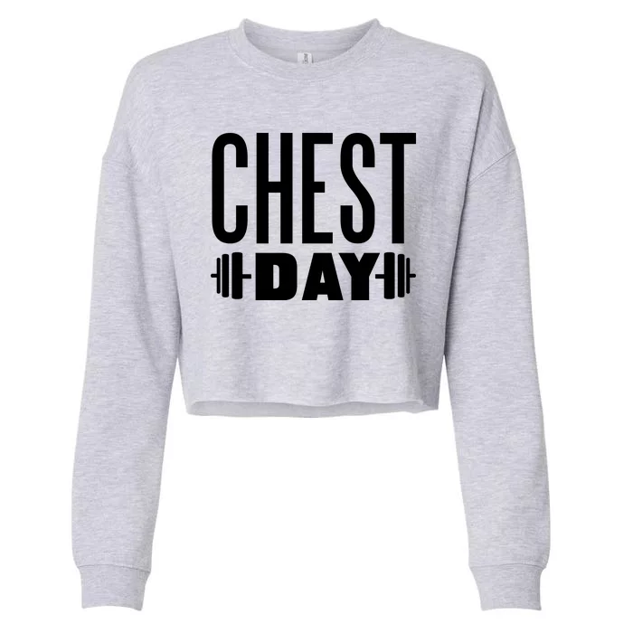 Chest Day Gym Workout Cropped Pullover Crew