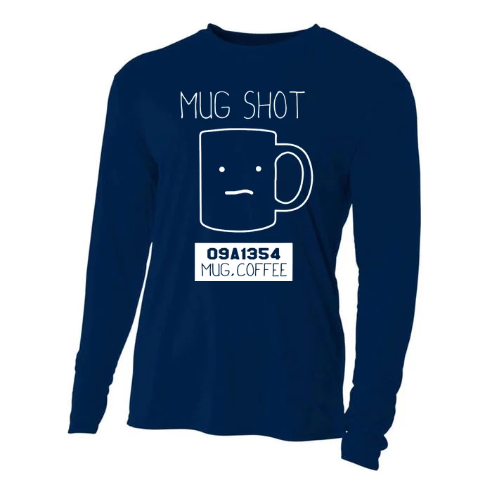 Coffee Drinker Gift Pun Mug Shot Cooling Performance Long Sleeve Crew