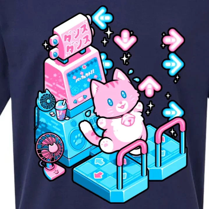 Cute Dancing Game Kitty Sueded Cloud Jersey T-Shirt