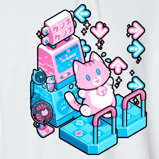 Cute Dancing Game Kitty Garment-Dyed Fleece Hoodie