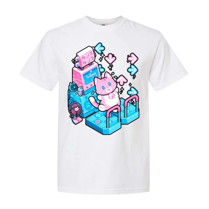 Cute Dancing Game Kitty Garment-Dyed Heavyweight T-Shirt