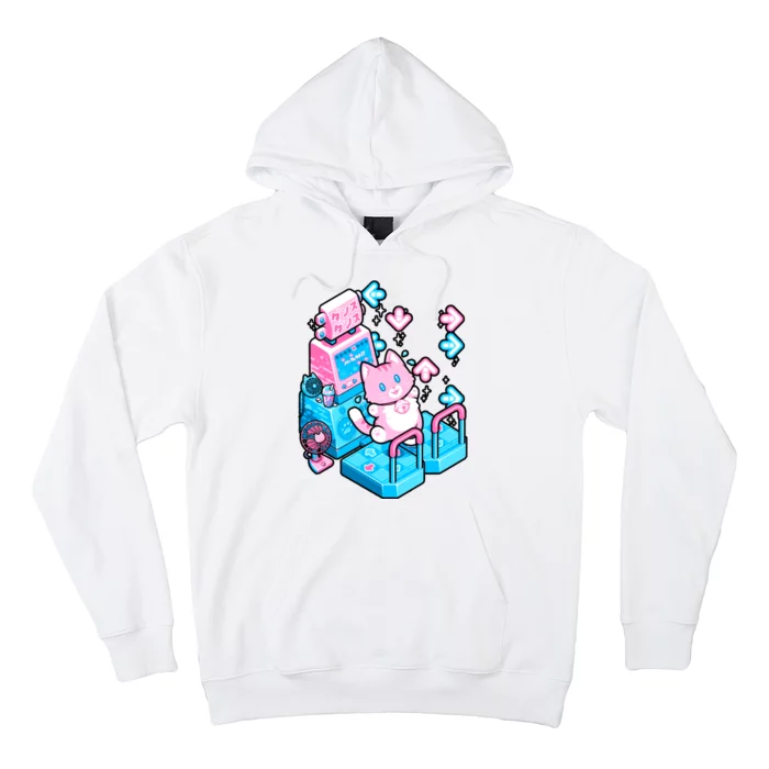 Cute Dancing Game Kitty Hoodie