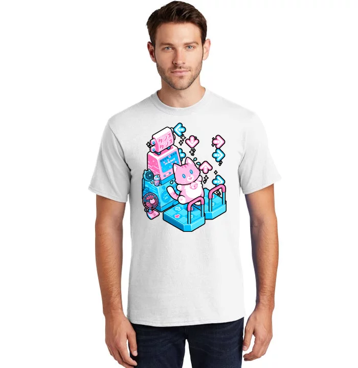 Cute Dancing Game Kitty Tall T-Shirt