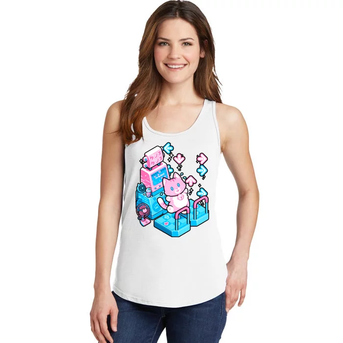 Cute Dancing Game Kitty Ladies Essential Tank