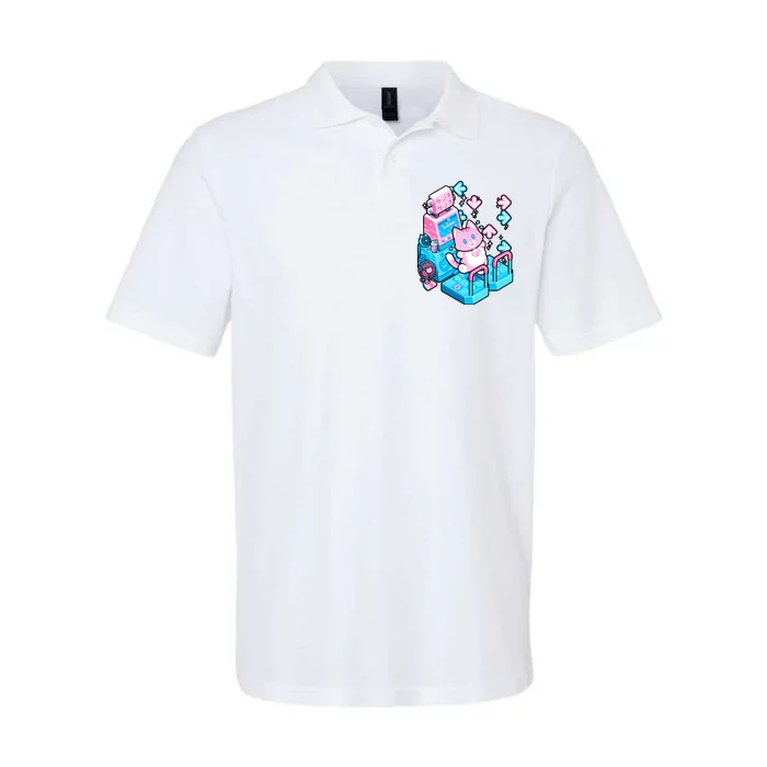 Cute Dancing Game Kitty Softstyle Adult Sport Polo