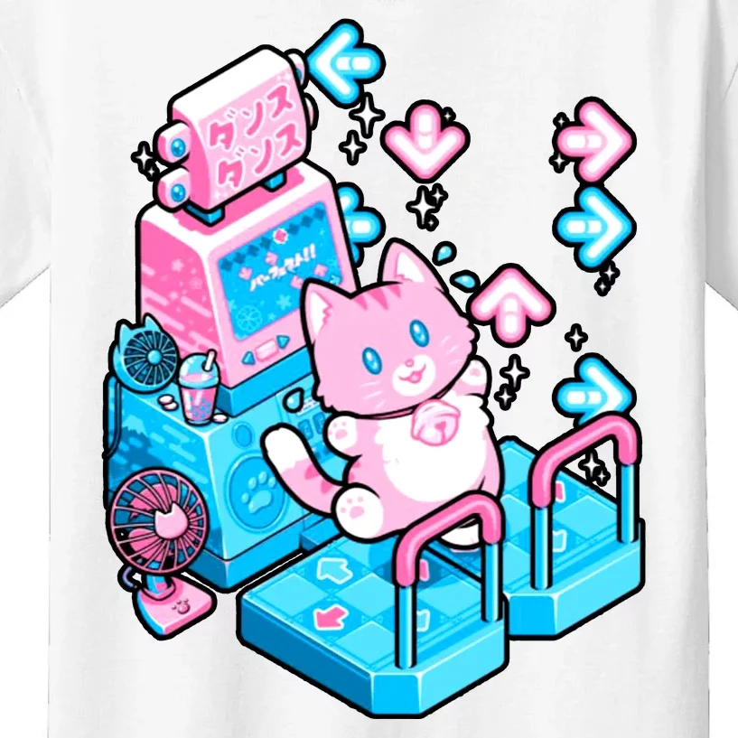 Cute Dancing Game Kitty Kids T-Shirt