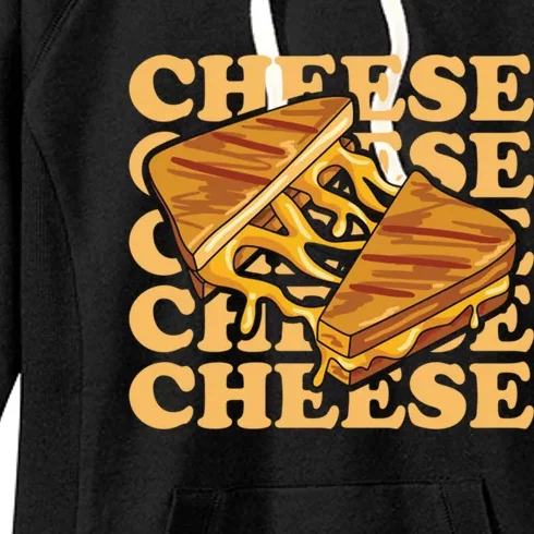 Cheese Design Grilled Cheese Lover Gift Women's Fleece Hoodie