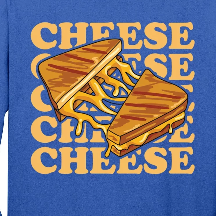 Cheese Design Grilled Cheese Lover Gift Tall Long Sleeve T-Shirt