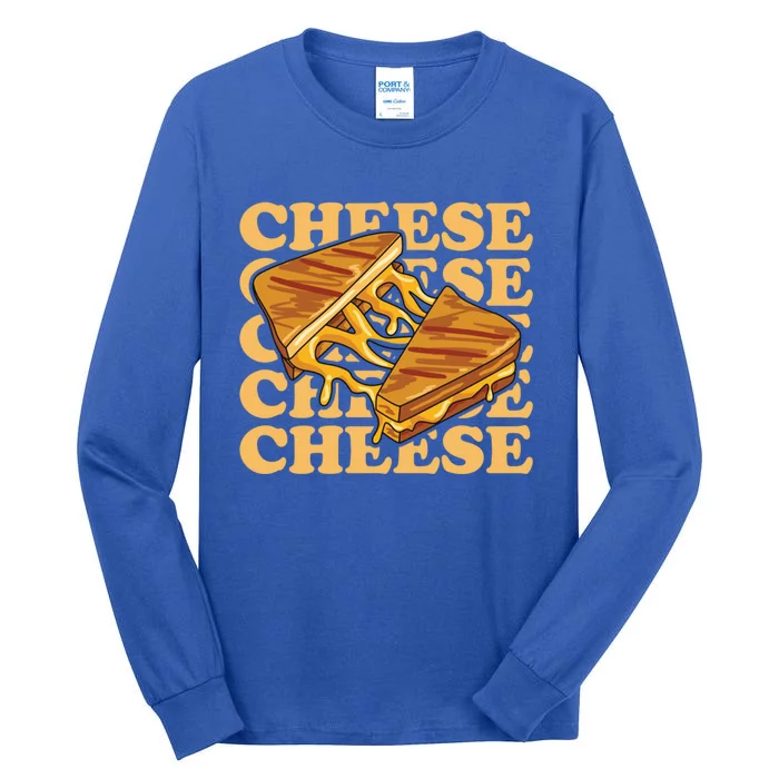 Cheese Design Grilled Cheese Lover Gift Tall Long Sleeve T-Shirt