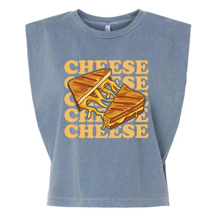 Cheese Design Grilled Cheese Lover Gift Garment-Dyed Women's Muscle Tee