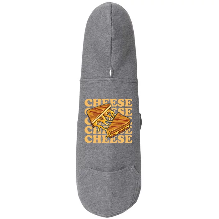 Cheese Design Grilled Cheese Lover Gift Doggie 3-End Fleece Hoodie