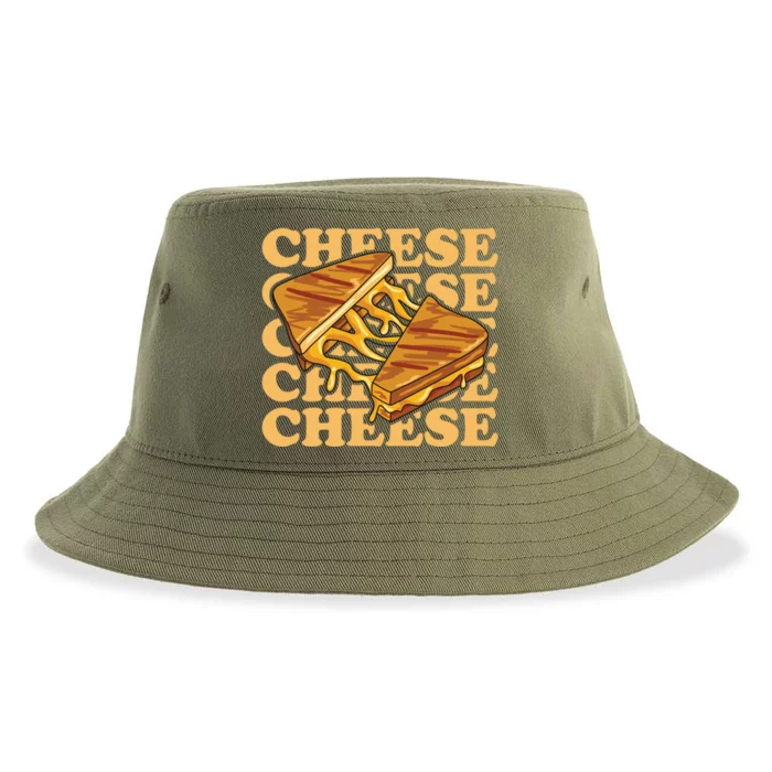 Cheese Design Grilled Cheese Lover Gift Sustainable Bucket Hat