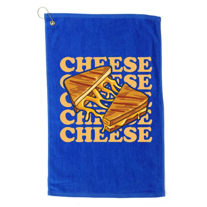 Cheese Design Grilled Cheese Lover Gift Platinum Collection Golf Towel