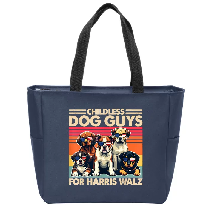 Childless Dog Guys For Kamala Harris 2024 Election Zip Tote Bag