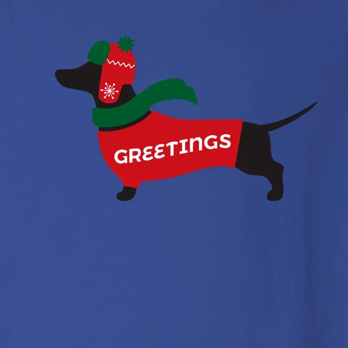 Christmas Dachshund Greetings Funny Santa Doxie Holidays Gift Toddler Long Sleeve Shirt