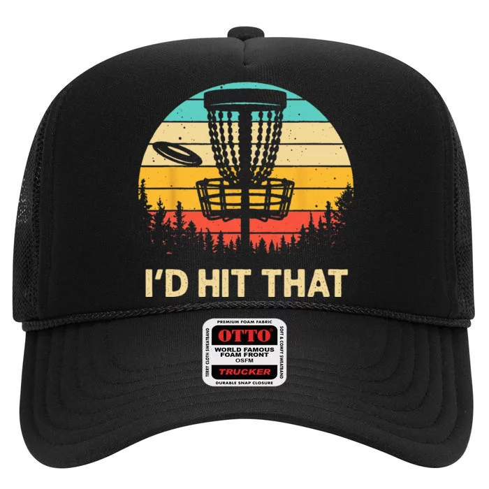 Cool Disc Golf Design For  Disc Golf Lover & Player High Crown Mesh Trucker Hat