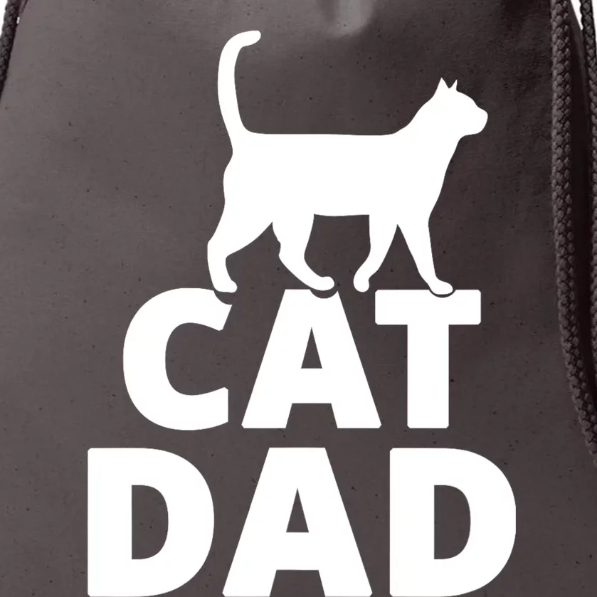 Cat Dad Gifts For Cat Owners Drawstring Bag