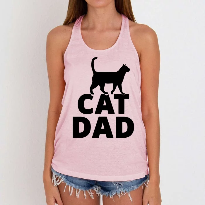 Cat Dad Gifts For Cat Owners Women's Knotted Racerback Tank