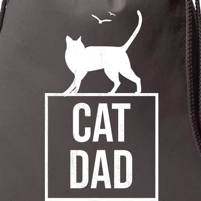 Cat Dad Gifts For Cat Owners Drawstring Bag