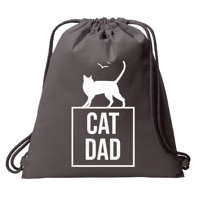 Cat Dad Gifts For Cat Owners Drawstring Bag