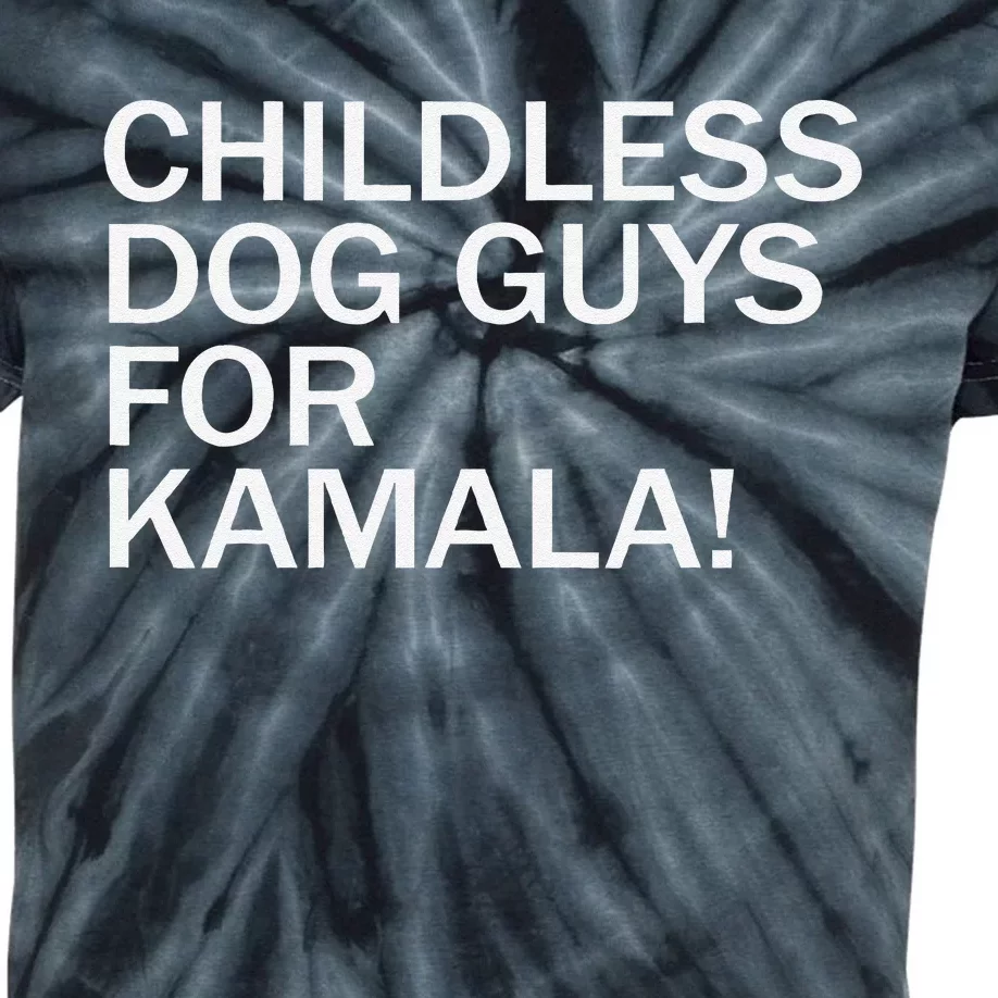 Childless Dog Guys For Kamala 2024 Vote Harris For President Kids Tie-Dye T-Shirt