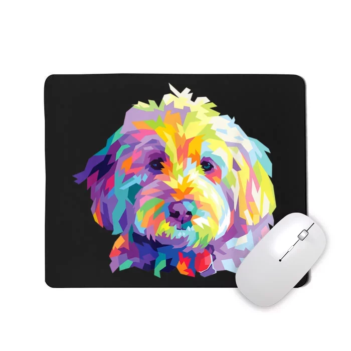 Colorful Dog Goldendoodle Gift Labradoodle Pet Bernedoodle Mousepad