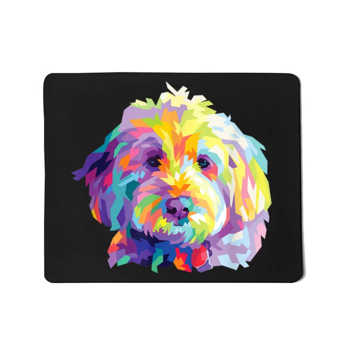 Colorful Dog Goldendoodle Gift Labradoodle Pet Bernedoodle Mousepad