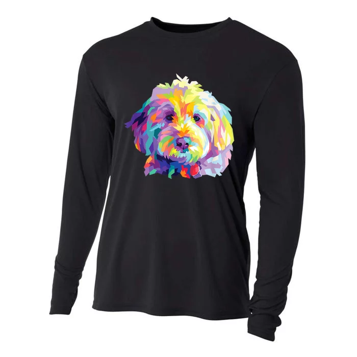 Colorful Dog Goldendoodle Gift Labradoodle Pet Bernedoodle Cooling Performance Long Sleeve Crew