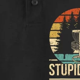 Cool Disc Golf Player Quote I Stupid Tree Dry Zone Grid Performance Polo