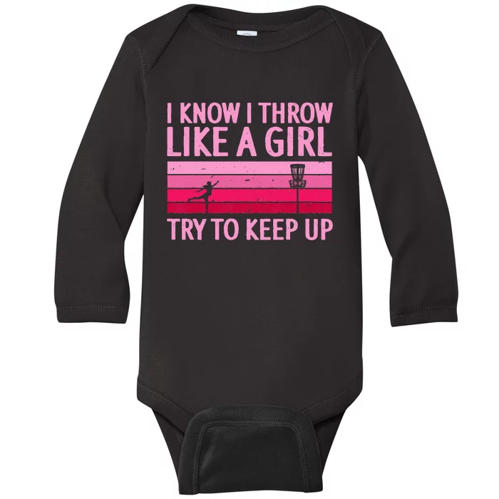 Cool Disc Golf Design For  Disc Golf Player Baby Long Sleeve Bodysuit