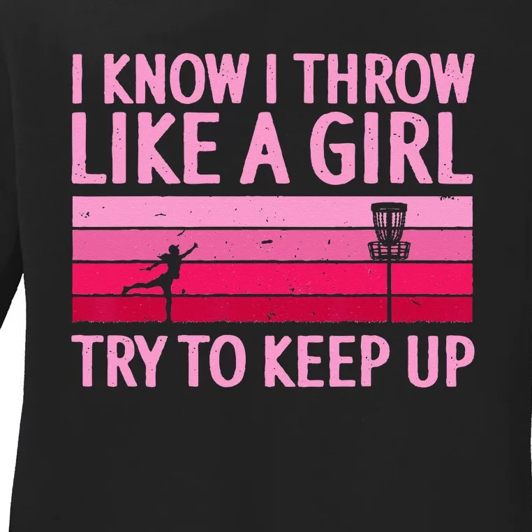 Cool Disc Golf Design For  Disc Golf Player Ladies Long Sleeve Shirt