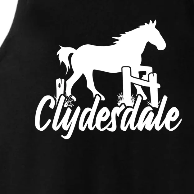 Clydesdale Draft Horse Pun Horseback Riding Meaningful Gift Ladies Tri-Blend Wicking Tank