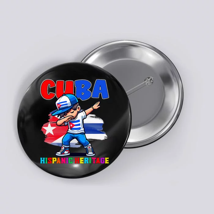 Cuba Dabbing Hispanic Heritage Celebration Button