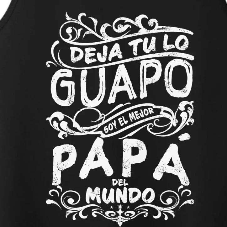 Camisa De Hombre Mejor Papa Del Mundo Para Dia Del Padre Performance Tank