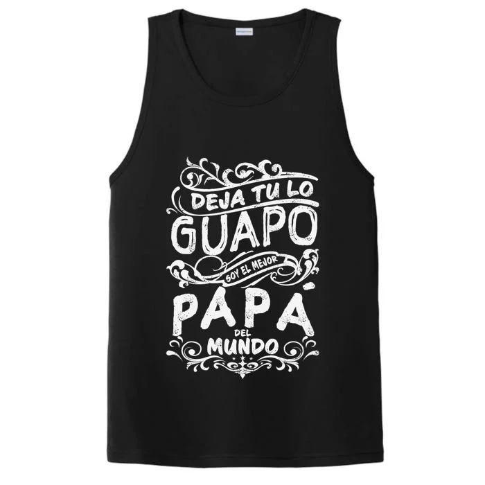 Camisa De Hombre Mejor Papa Del Mundo Para Dia Del Padre Performance Tank