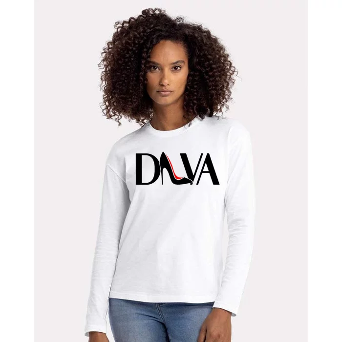 Cool Diva Heels Womens Cotton Relaxed Long Sleeve T-Shirt