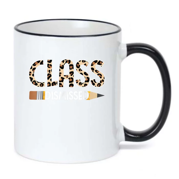 Class Dismissed Happy Last Day Of School Leopard Graduation Black Color Changing Mug