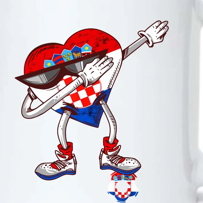 Croatia Dabbing Heart Hrvatska Soccer Team Croatia Flag Black Color Changing Mug