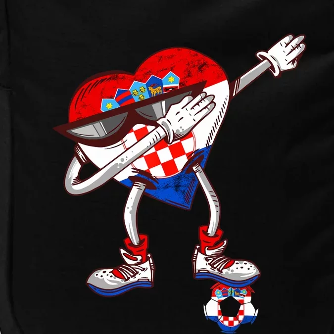 Croatia Dabbing Heart Hrvatska Soccer Team Croatia Flag Impact Tech Backpack