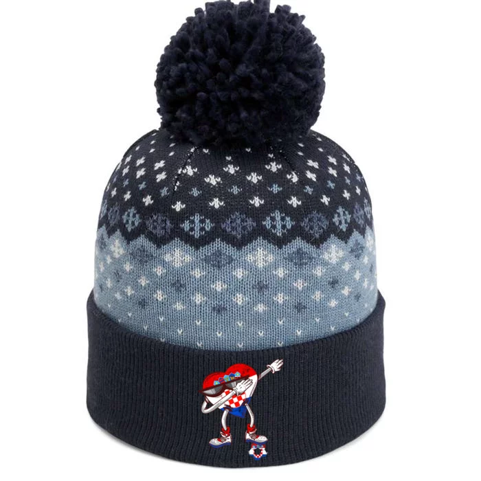 Croatia Dabbing Heart Hrvatska Soccer Team Croatia Flag The Baniff Cuffed Pom Beanie