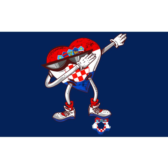 Croatia Dabbing Heart Hrvatska Soccer Team Croatia Flag Bumper Sticker