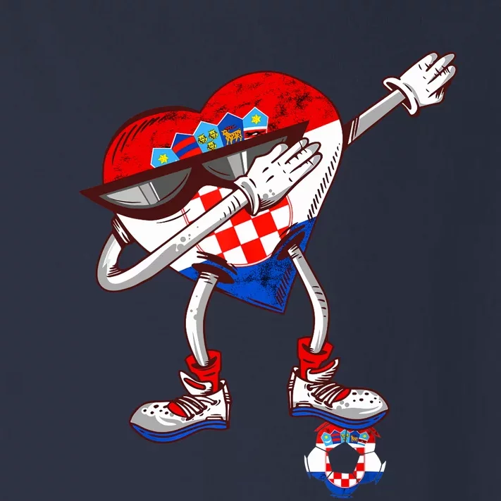 Croatia Dabbing Heart Hrvatska Soccer Team Croatia Flag Toddler Long Sleeve Shirt