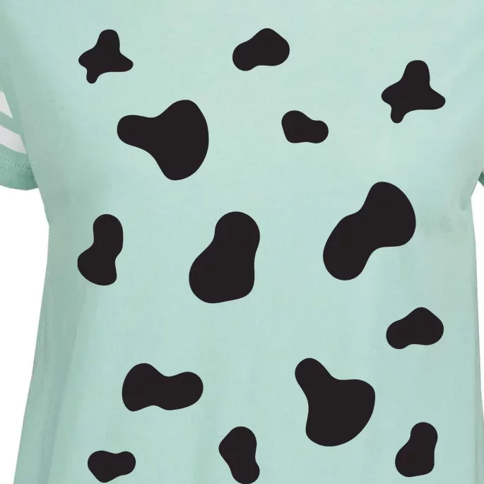 Cute Dalmatian Halloween Costume Dog Black Spots Pattern Enza Ladies Jersey Football T-Shirt