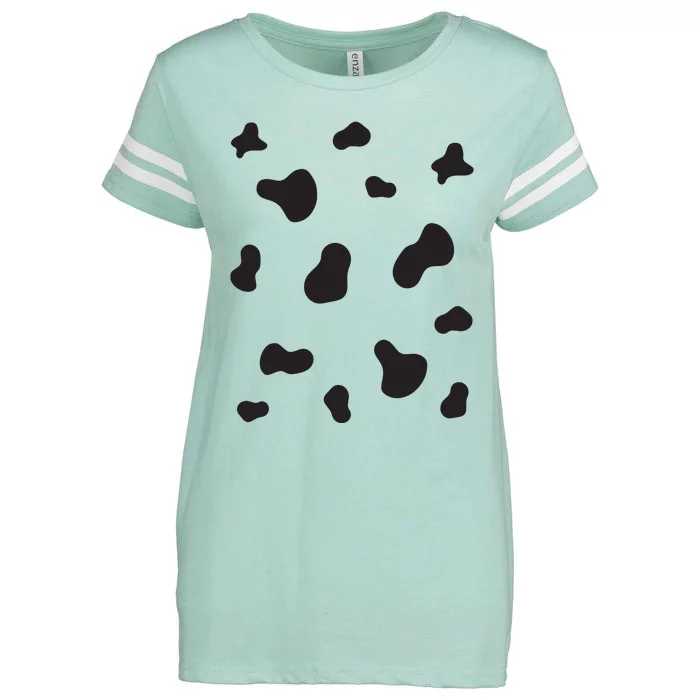 Cute Dalmatian Halloween Costume Dog Black Spots Pattern Enza Ladies Jersey Football T-Shirt